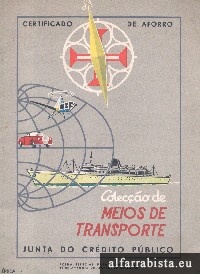 Caderneta dos Certificados de Aforro - Coleco de Meios de Transporte