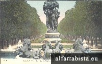 Postal Antigo - Paris - Jardin du Luxembourg, la Fontaine Carpeaux