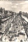 Postal Antigo - Paris - Perspective sur la rue de Rivoli les Tuileries et le Louvre