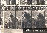 Postal Antigo - Paris - Les portails de Notre-Dame