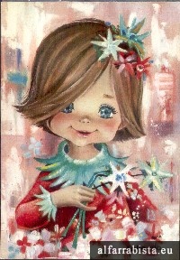 Postal Antigo - Menina