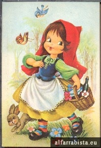 Postal Antigo - Capuchinho Vermelho