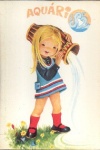 Postal Antigo - Signo Aqurio