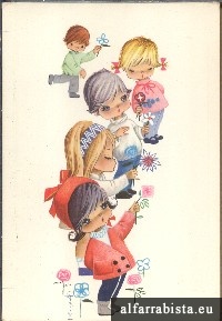 Postal Antigo - Meninos