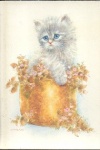 Postal Antigo - Gatinho
