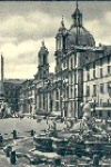 Postal Antigo - Roma - Piazza Navona