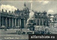 Postal Antigo - Citt del Vaticano - Piazza S. Pietro e fontana del Bernini