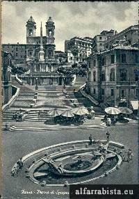 Postal Antigo - Roma - Piazza di Spagna e Trinit dei Monti