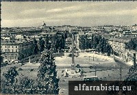 Postal Antigo - Roma - Piazza del Popolo vista dal Pincio