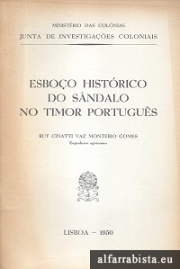 Esboo Histrico do Sndalo no Timor Portugus