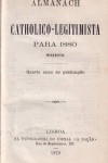 Almanaque Catlico - Legitimista Para 1880