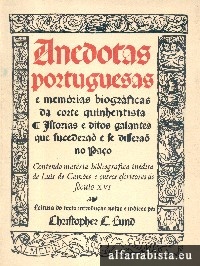 Anedotas portuguesas e memrias biogrficas da corte quinhentista